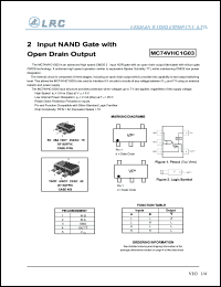 datasheet for MC74VHC1G03DTT1 by 