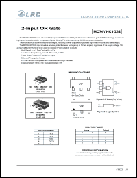 datasheet for MC74VHC1G32DTT3 by 