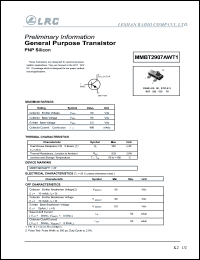 datasheet for MMBT2907AWT1 by 