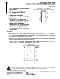 datasheet for SN74LV4051ADR by Texas Instruments