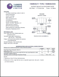 datasheet for 1SMB3EZ16 by 