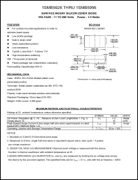 datasheet for 1SMB5926 by 