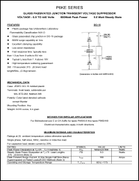 datasheet for P6KE6.8C by 