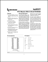 datasheet for BQ4852YMC-85 by Texas Instruments