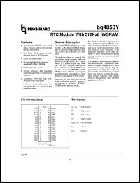 datasheet for BQ4850YMA-85 by Texas Instruments