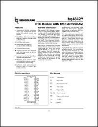 datasheet for BQ4842YMA-85 by Texas Instruments