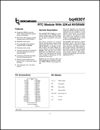 datasheet for BQ4830YMA-85 by Texas Instruments