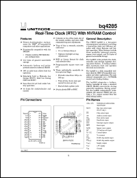 datasheet for BQ4285P-SB2 by Texas Instruments