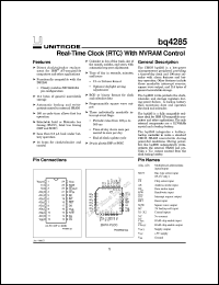 datasheet for BQ4285S-SB2 by Texas Instruments
