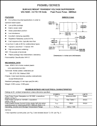 datasheet for P6SMBJ12 by 