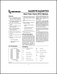 datasheet for BQ3287EAMT by Texas Instruments