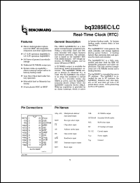 datasheet for BQ3285LCSS by Texas Instruments