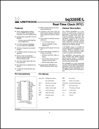 datasheet for BQ3285LSS by Texas Instruments