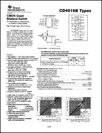 datasheet for CD4016BE by Texas Instruments