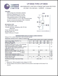 datasheet for UF108GS by 