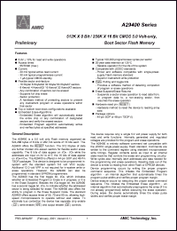 datasheet for A29400TM-70 by 