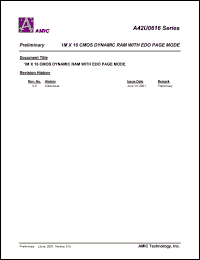 datasheet for A42U0616V-60 by 