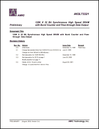 datasheet for A63L73321E-12 by 