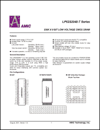 datasheet for LP62S2048V-10LT by 