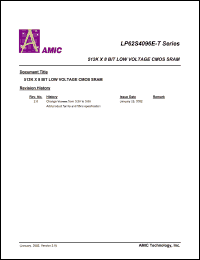 datasheet for LP62S4096EX-70LLT by 