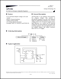 datasheet for AP1184T5 by 