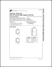 datasheet for 54ACT109FM-MLS by 