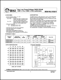 datasheet for BS616LV2021DI by 