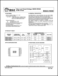 datasheet for BS62LV4000STI by 