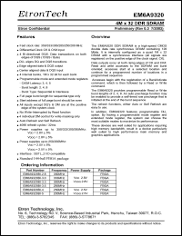 datasheet for EM6A9320BI-3.5 by 