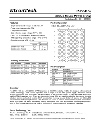 datasheet for EM564166BC-70E by 