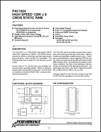 datasheet for P4C1024-15P3C by 