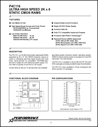 datasheet for P4C116-25DM by 