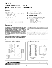 datasheet for P4C150-12PC by 