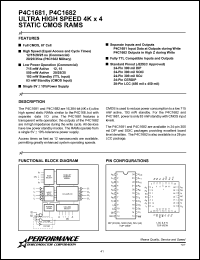 datasheet for P4C1682-25DMB by 