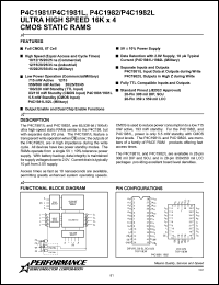 datasheet for P4C1981-25PC by 