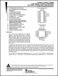 datasheet for TLC2543IDWR by Texas Instruments