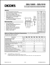 datasheet for GBJ1508 by 