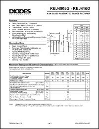 datasheet for KBJ404G by 