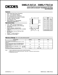 datasheet for SMBJ64(C)A by 