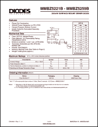 datasheet for MMBZ5259B by 