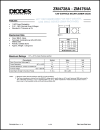 datasheet for ZM4749A by 