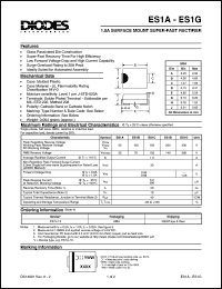 datasheet for ES1B by 