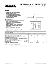 datasheet for 1.5KE6V8A by 