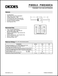 datasheet for P4KE130CA by 