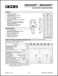 datasheet for MBR3060PT by 