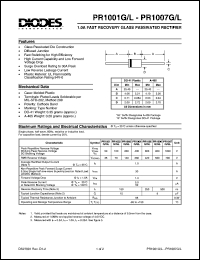 datasheet for PR1003GL by 