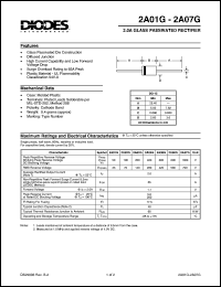 datasheet for 2A01G by 