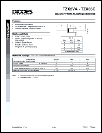 datasheet for TZX4V3 by 