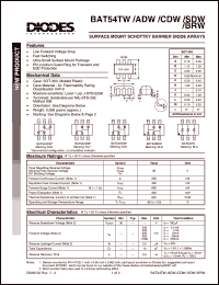 datasheet for BAT54SDW-7 by 