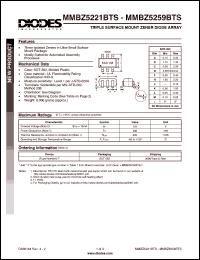 datasheet for MMBZ5227BTS by 